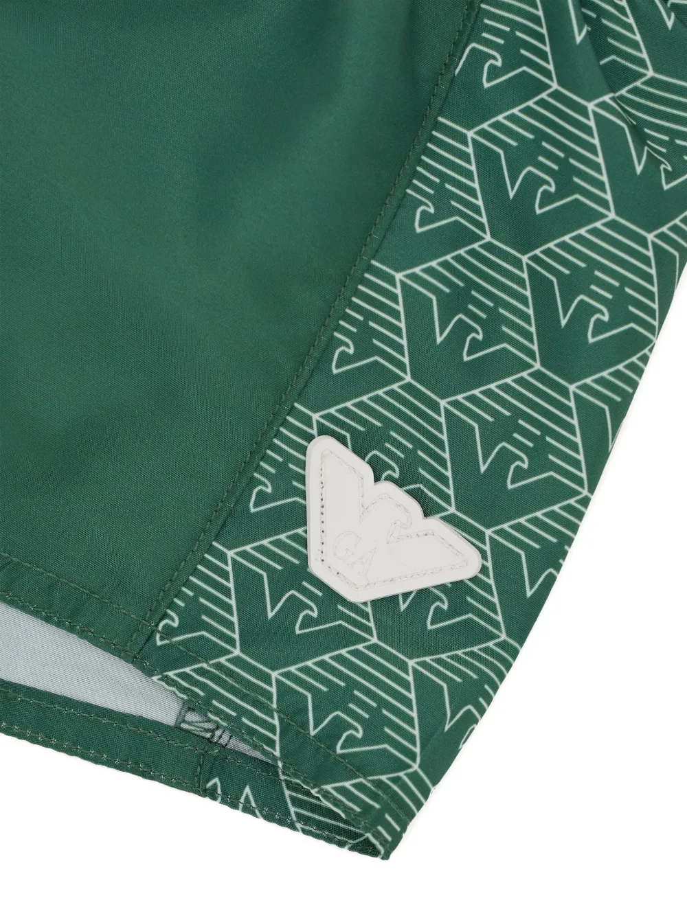 Emporio Armani Kids Zwembroek met adelaarpatroon Groen