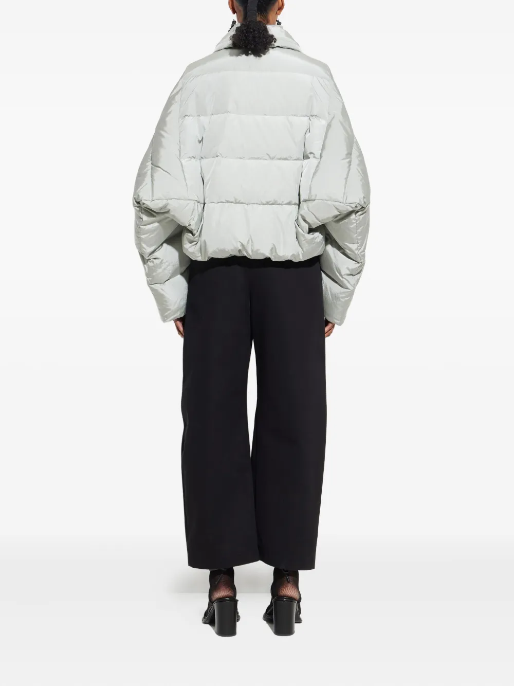Christian Wijnants Snap-button Puffer Jacket In Gray