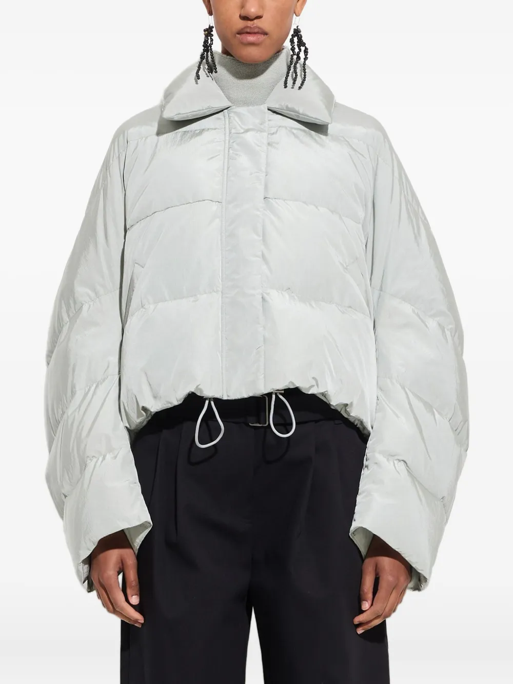 Christian Wijnants snap-button puffer jacket - グレー Christian Wijnants snap-button puffer jacket - グレー