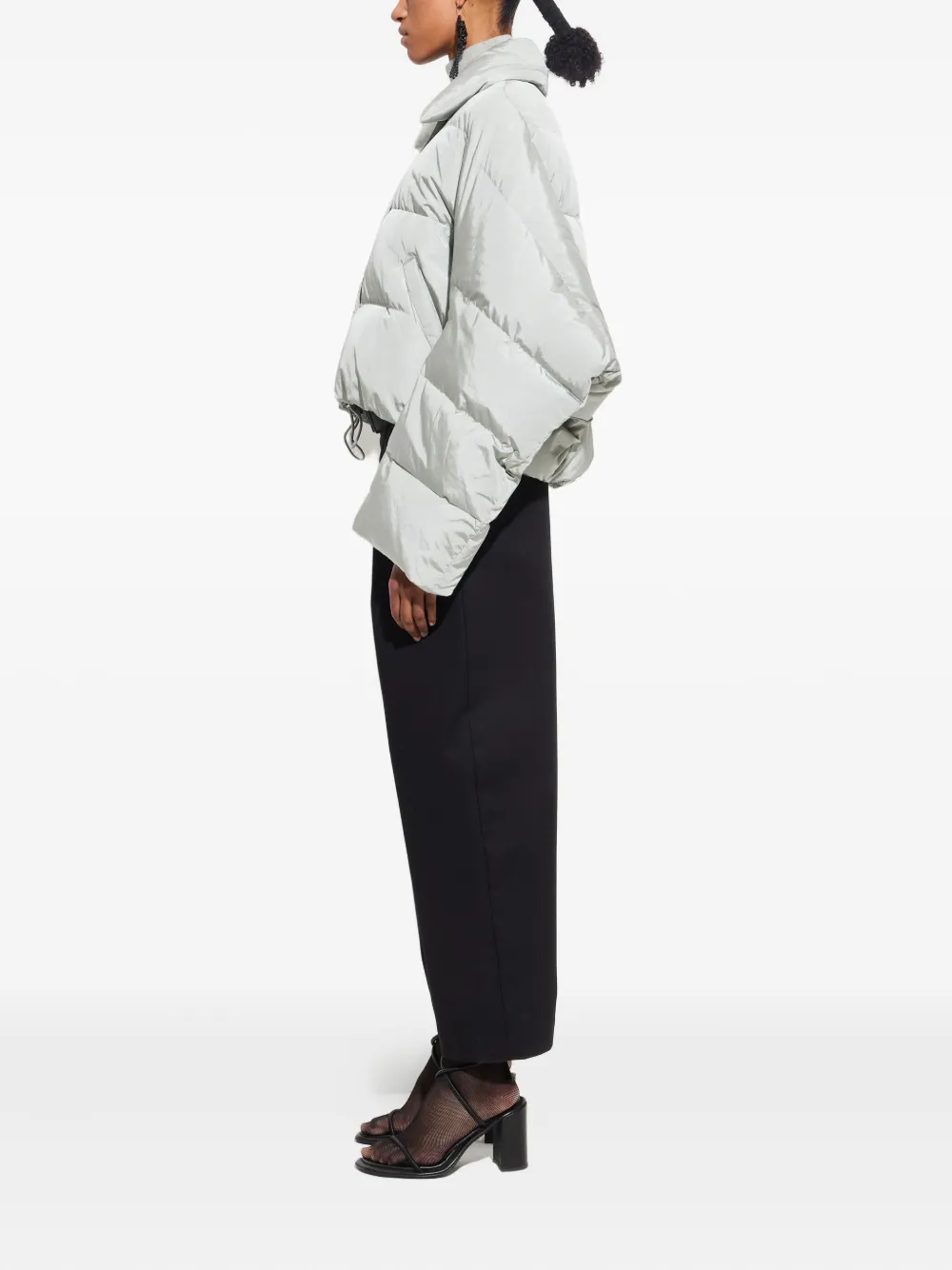 Christian Wijnants Snap-button Puffer Jacket In Gray