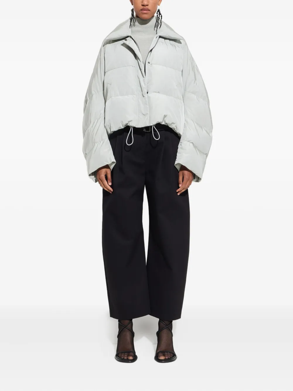Christian Wijnants Snap-button Puffer Jacket In Gray