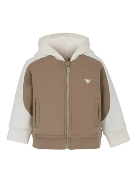 Emporio Armani Kids colour-block zip-up hoodie