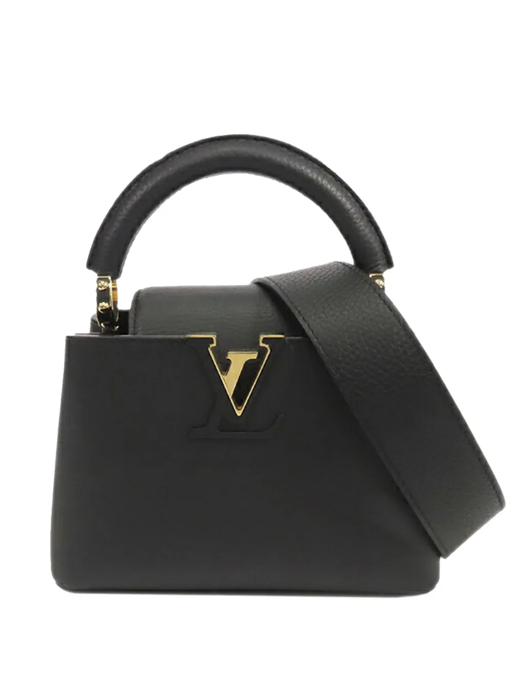 Louis Vuitton Pre-Owned 2021-2025 トリヨン ミニ カプシーヌ サッチェルバッグ - ブラック Louis Vuitton Pre-Owned 2021-2025 トリヨン ミニ カプシーヌ サッチェルバッグ - ブラック