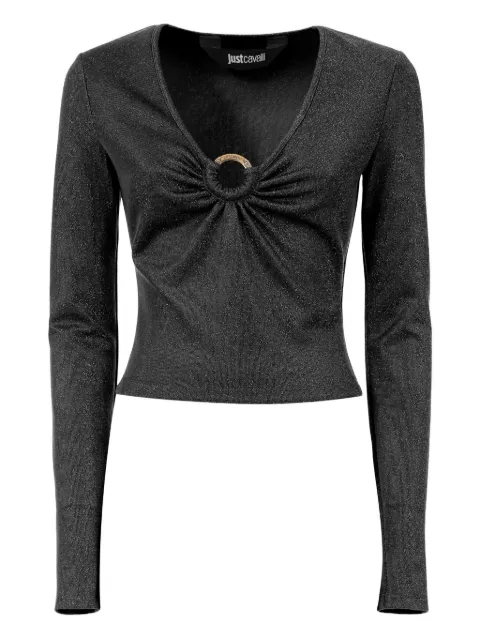 Just Cavalli ring-detail T-shirt