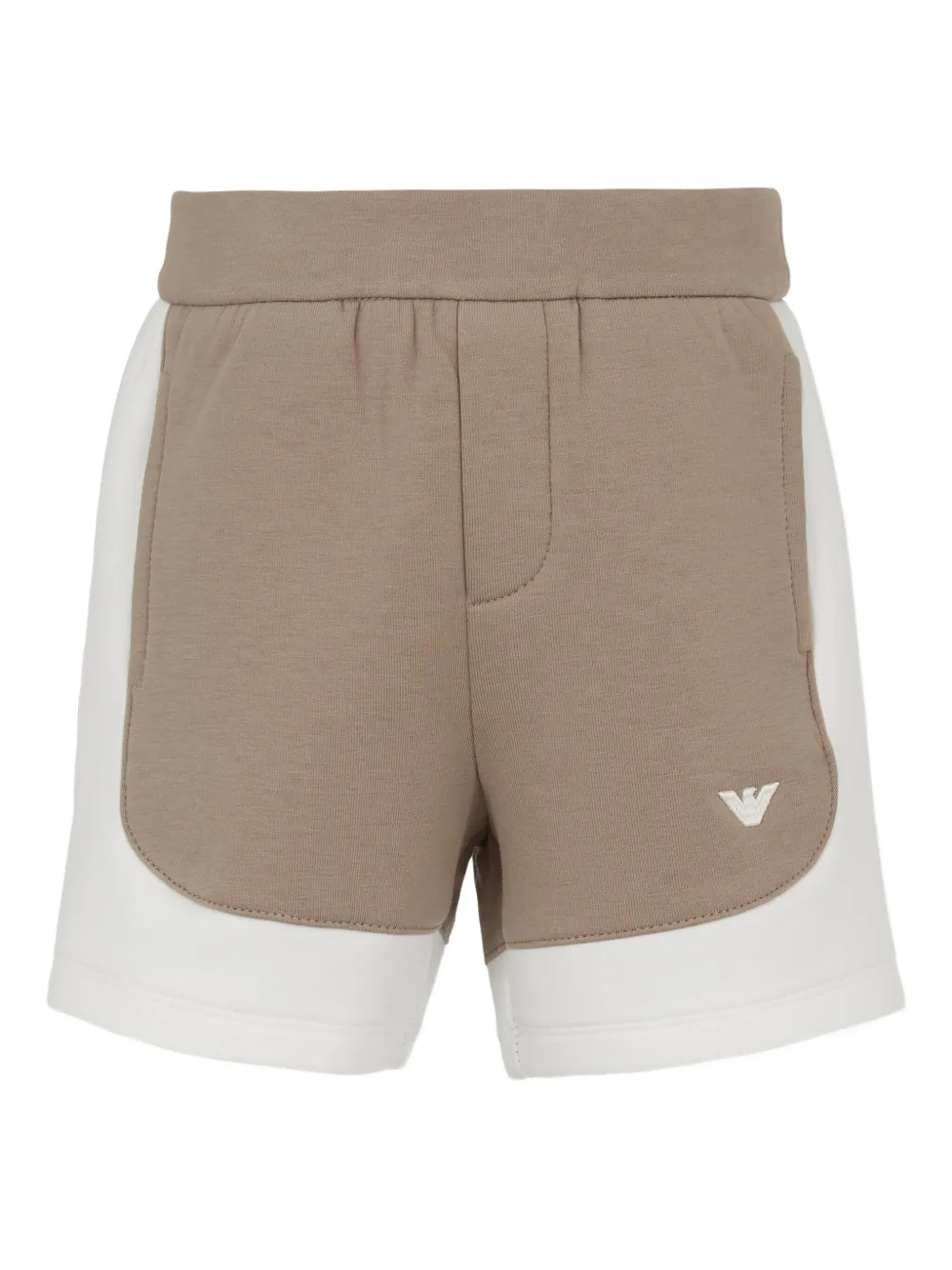 Emporio Ar i Kids panelled elasticated-waist shorts Bruin