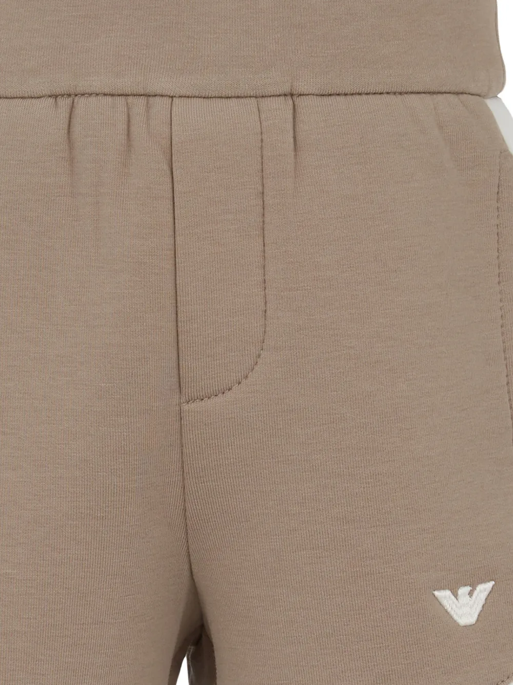 Emporio Armani Kids Shorts met elastische taille Bruin