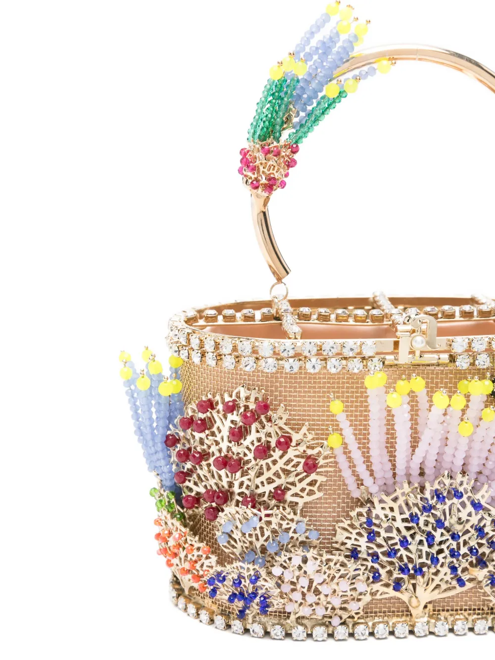 Rosantica Holli Marina mini bucket-tas met kralen Blauw