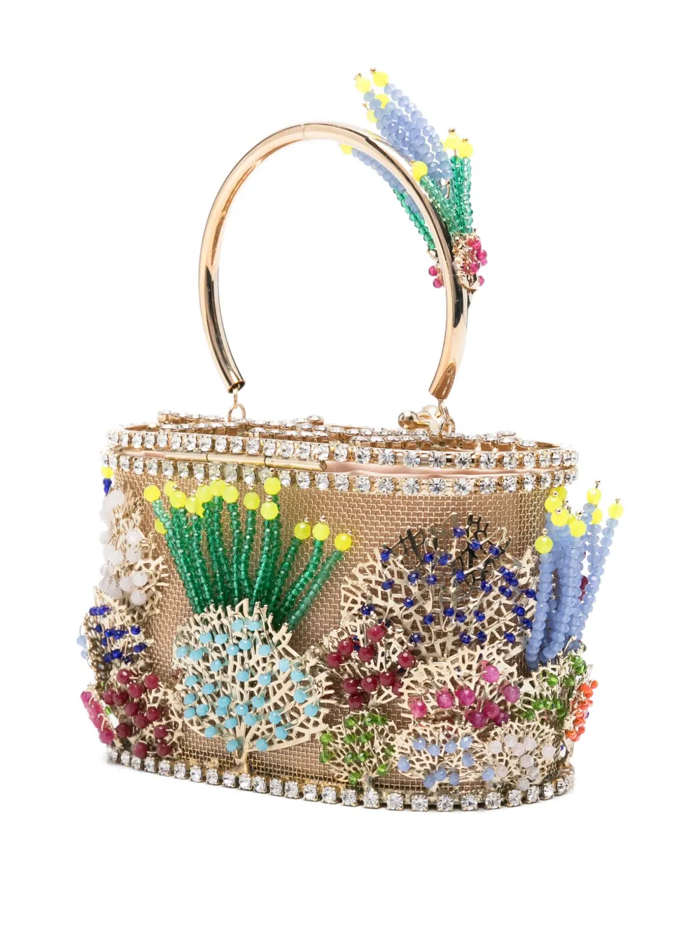 Rosantica Holli Marina mini bucket-tas met kralen Blauw