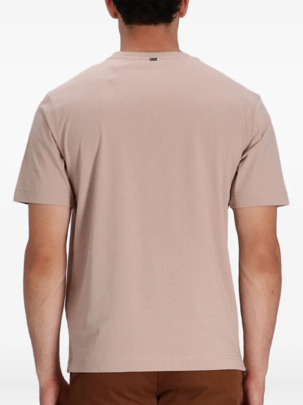 Herno Katoenen T-shirt met borduurwerk Beige