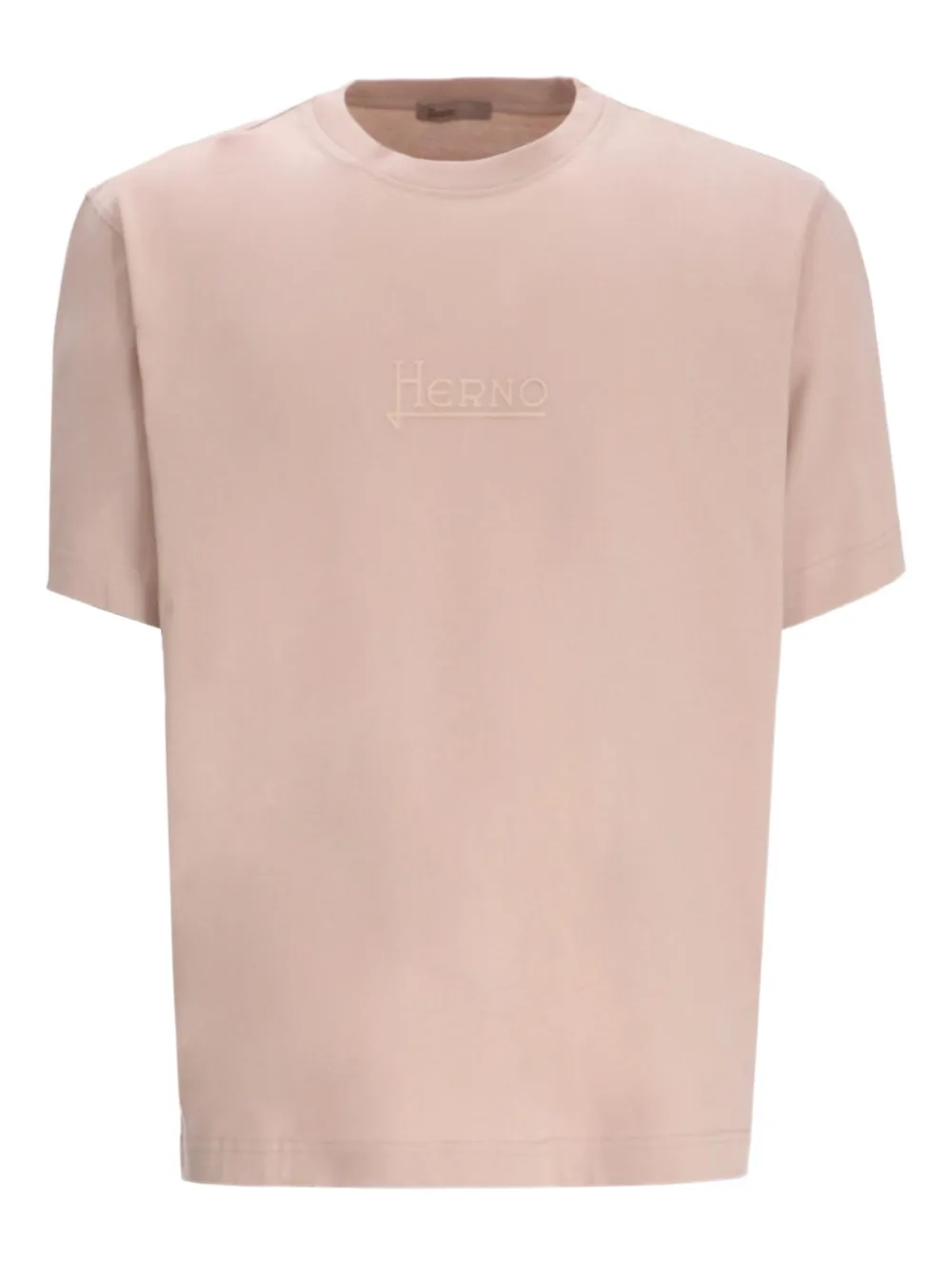Herno Katoenen T-shirt met borduurwerk Beige