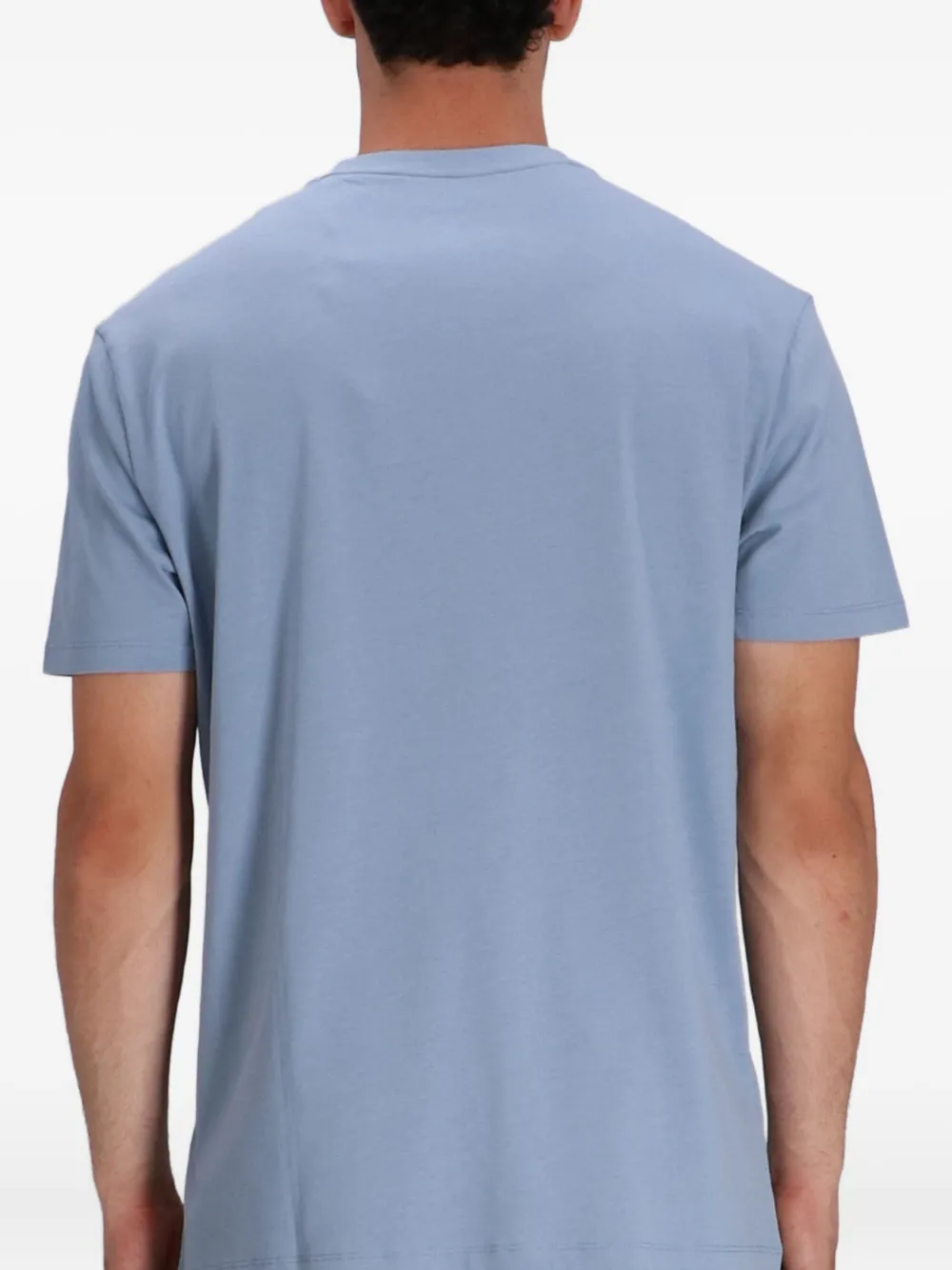 Armani Exchange Katoenen T-shirt met borduurwerk Blauw
