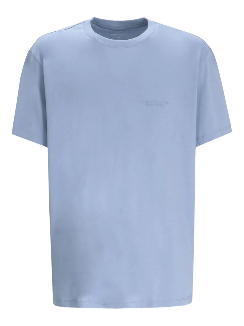 Armani Exchange Katoenen T-shirt met borduurwerk Blauw