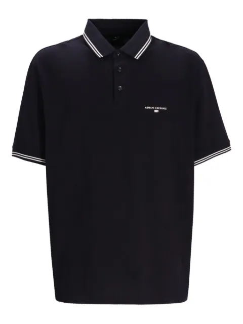 Armani Exchange tipped-collar cotton polo shirt