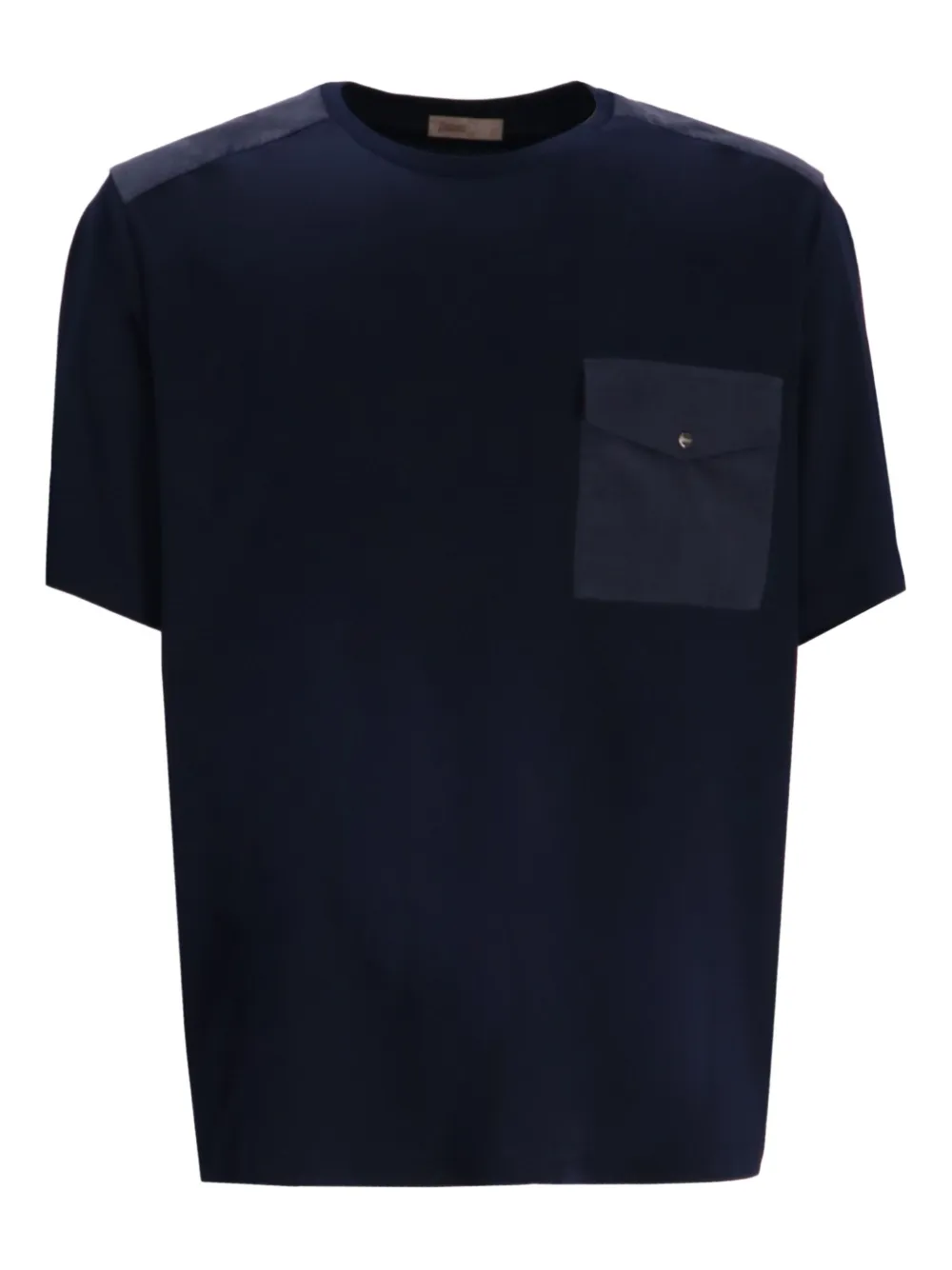 Herno T-shirt met zakdetail Blauw