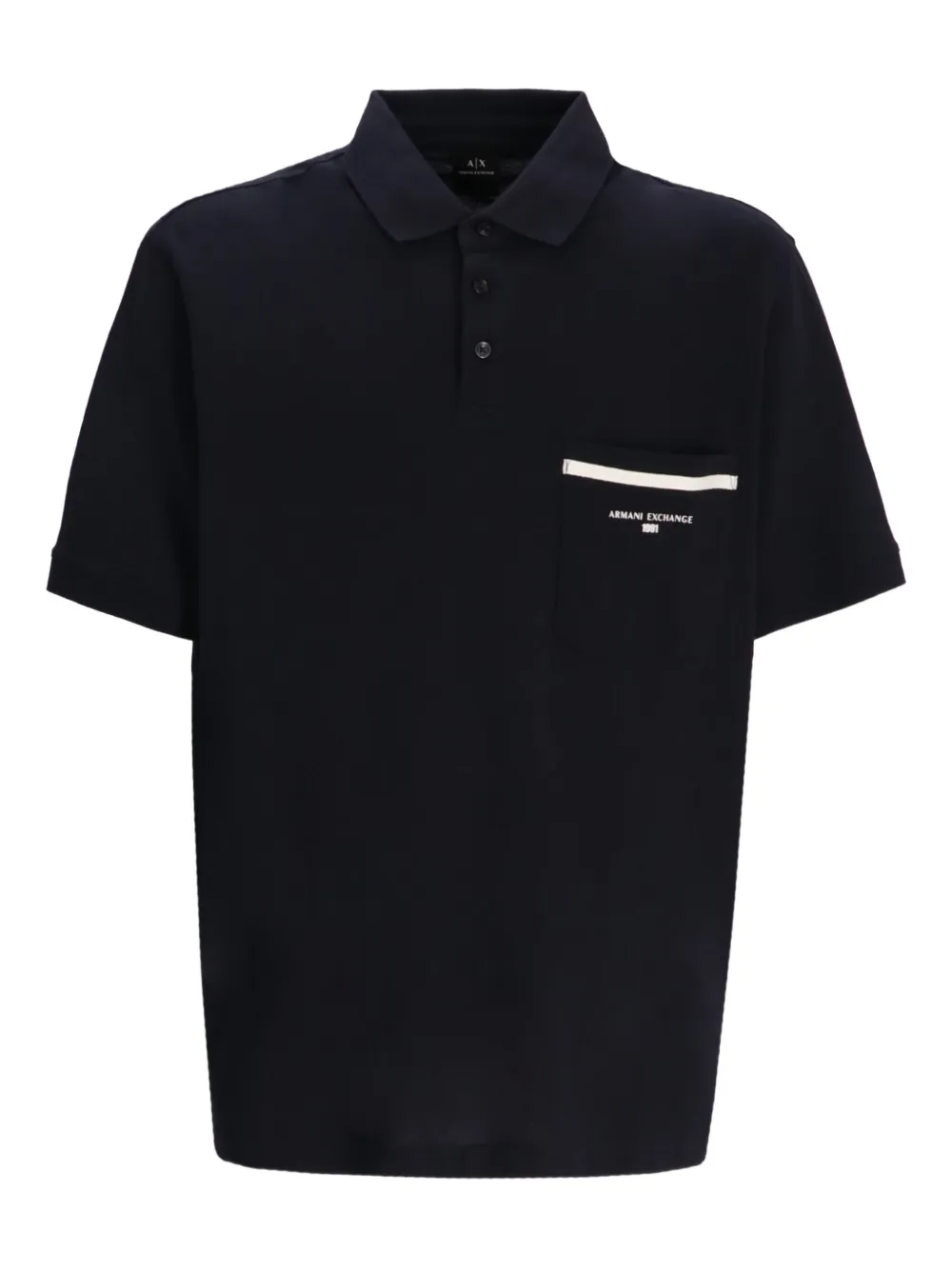 Armani Exchange Poloshirt met zakdetail Zwart