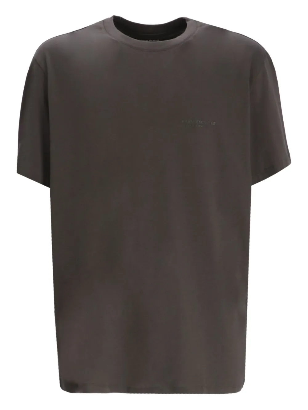 Armani Exchange Katoenen T-shirt met geborduurd logo Bruin