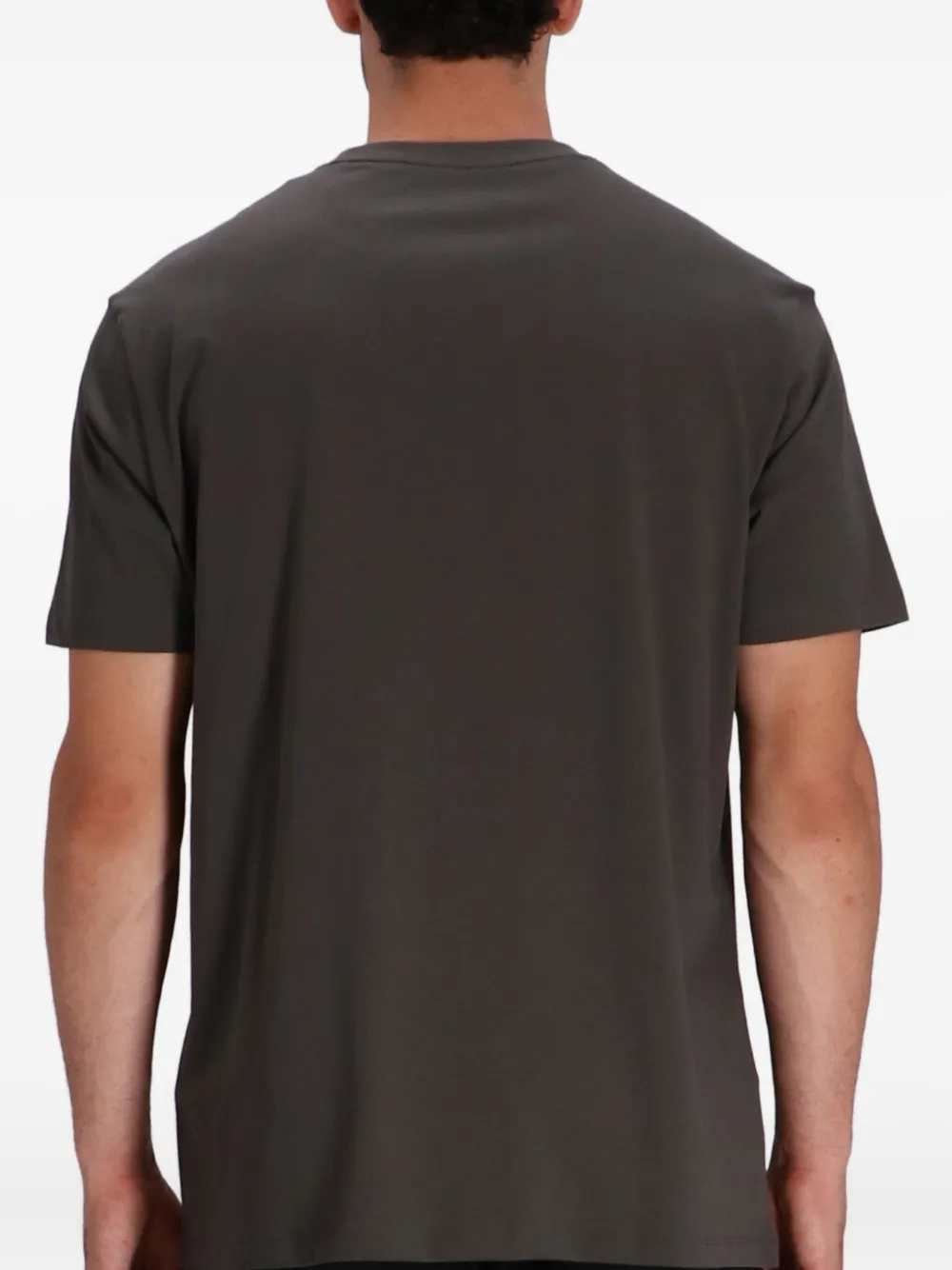 Armani Exchange Katoenen T-shirt met geborduurd logo Bruin