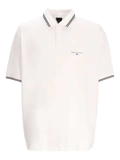 Armani Exchange tipped-collar polo shirt