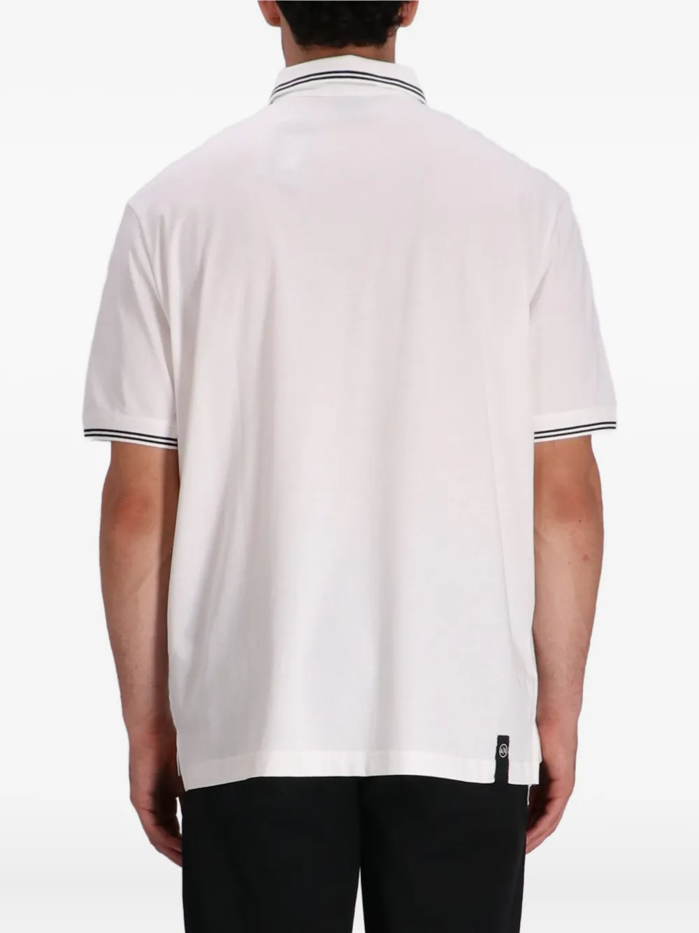 Armani Exchange tipped-collar polo shirt Wit