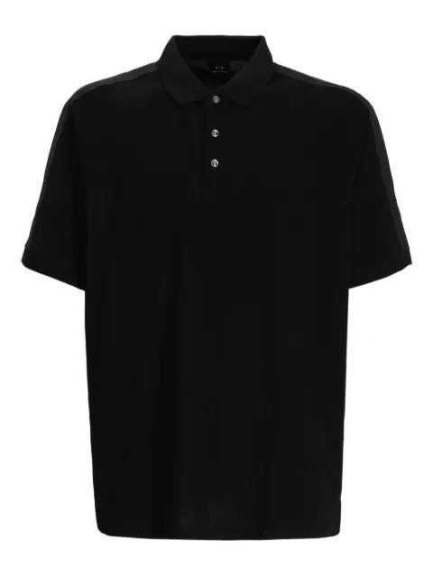 Armani Exchange panelled cotton polo shirt
