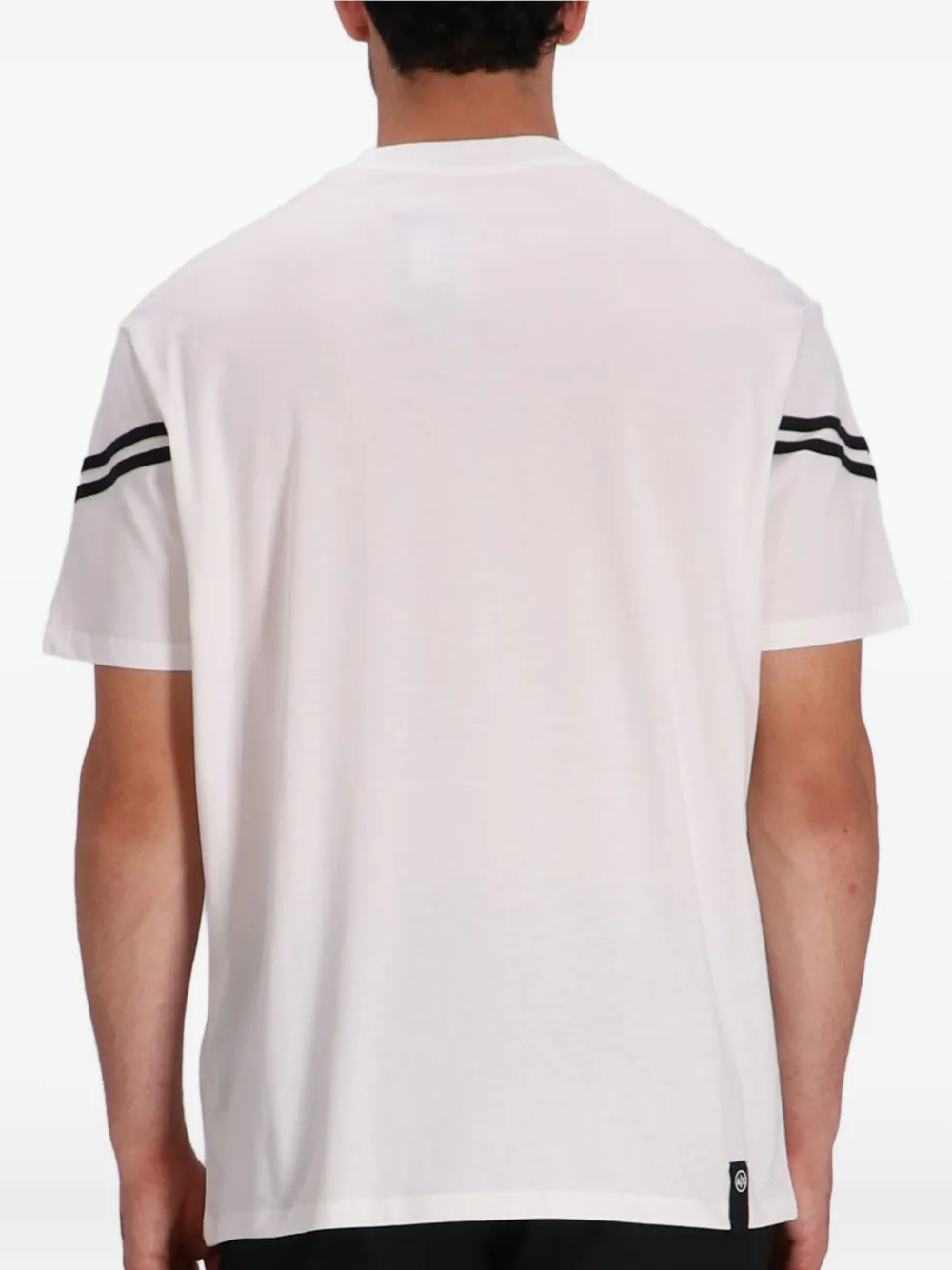 Armani Exchange stripe-detail cotton T-shirt Wit
