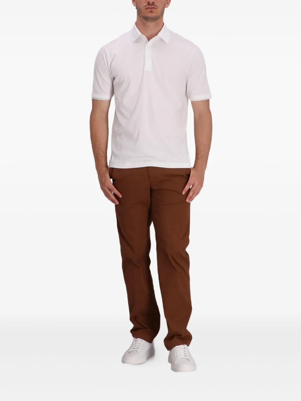 Herno Katoenen poloshirt - Wit