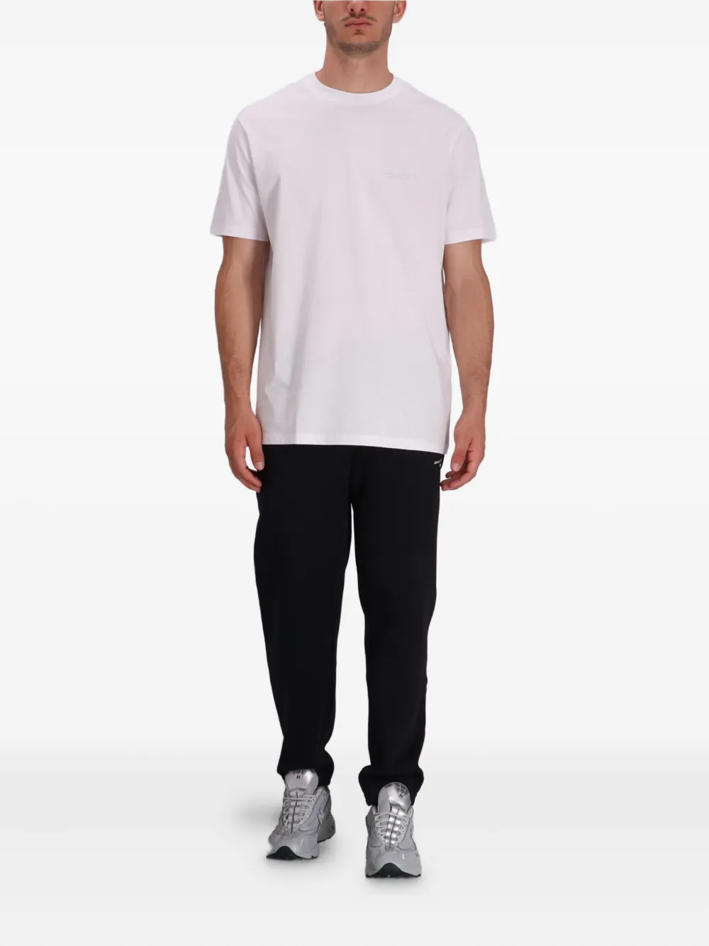 Armani Exchange Broek met toelopende pijpen - Zwart