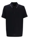 Armani Exchange contrast-collar polo shirt - Blue