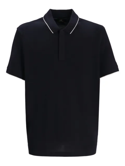 Armani Exchange contrast-collar polo shirt