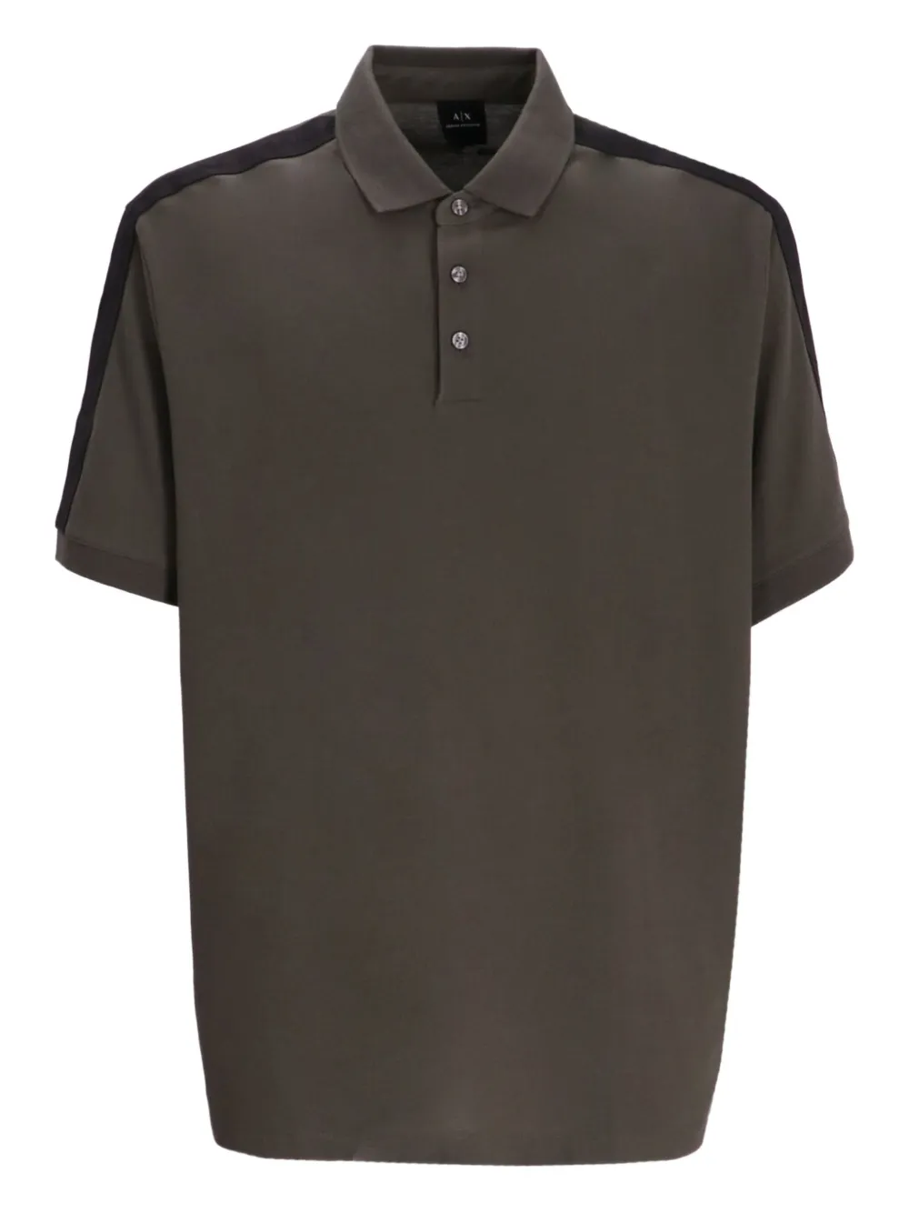 panelled cotton polo shirt