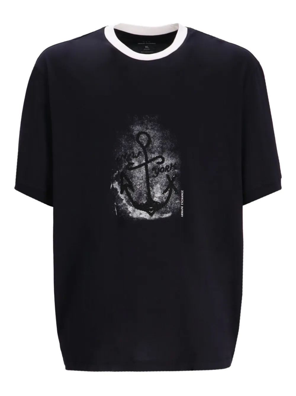 Armani Exchange Katoenen T-shirt met print Zwart