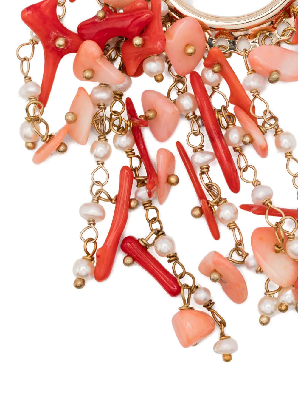 Rosantica Beaded Hoop Earrings In Multi
