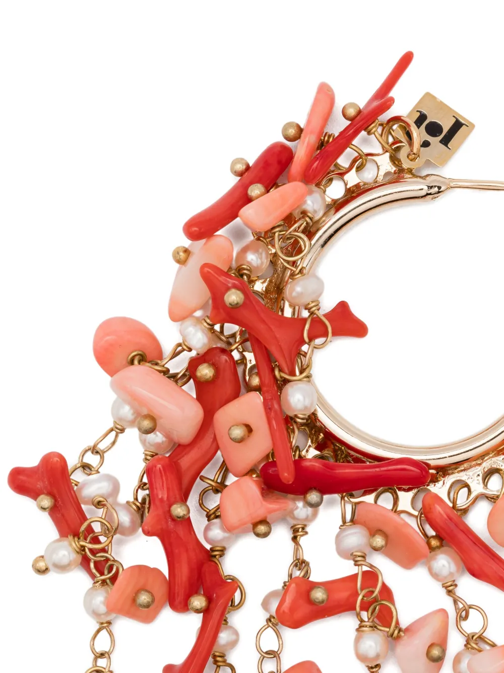 Rosantica corals hoop earring - Goud