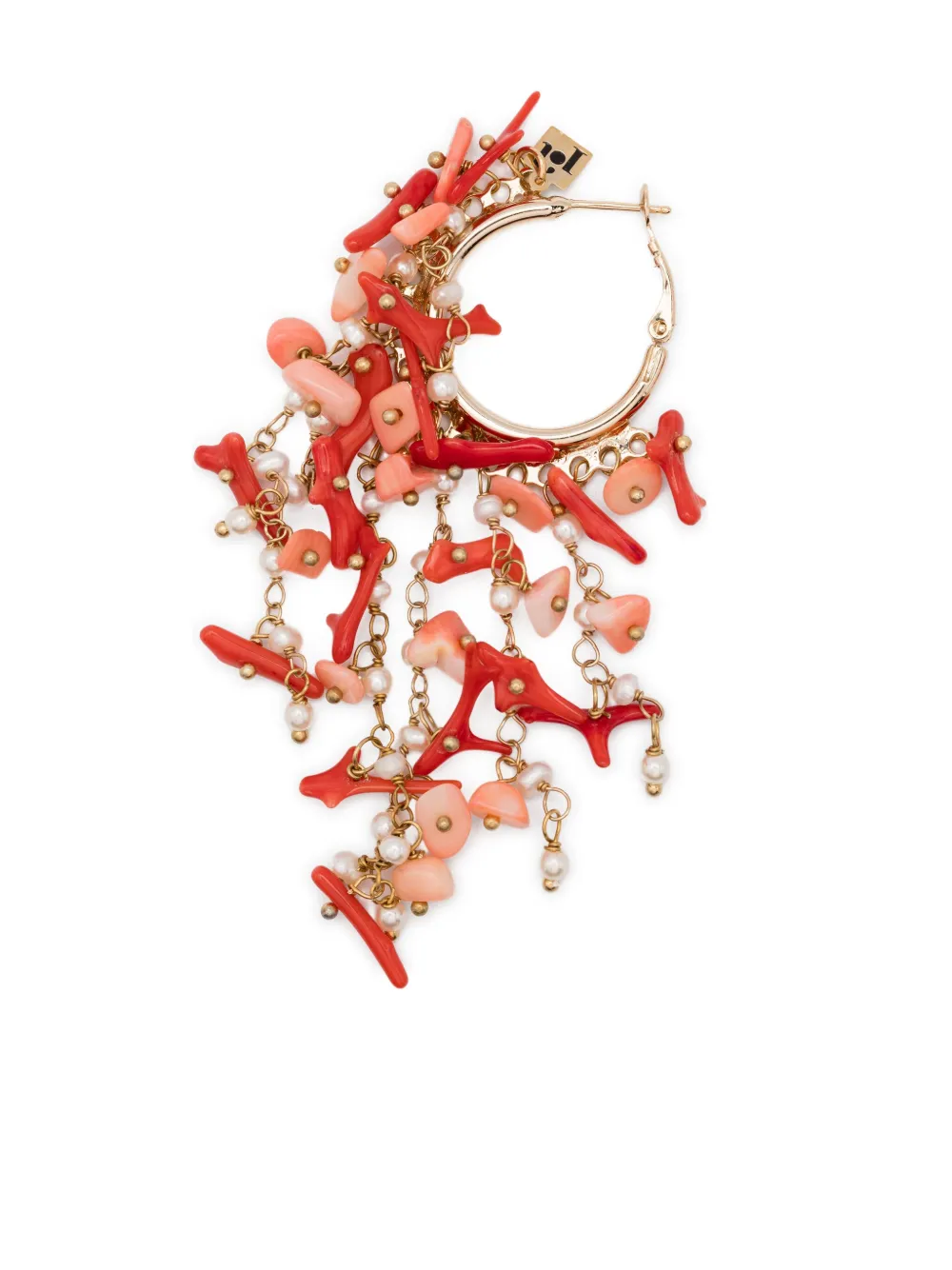 Rosantica corals hoop earring | Gold | Image 1