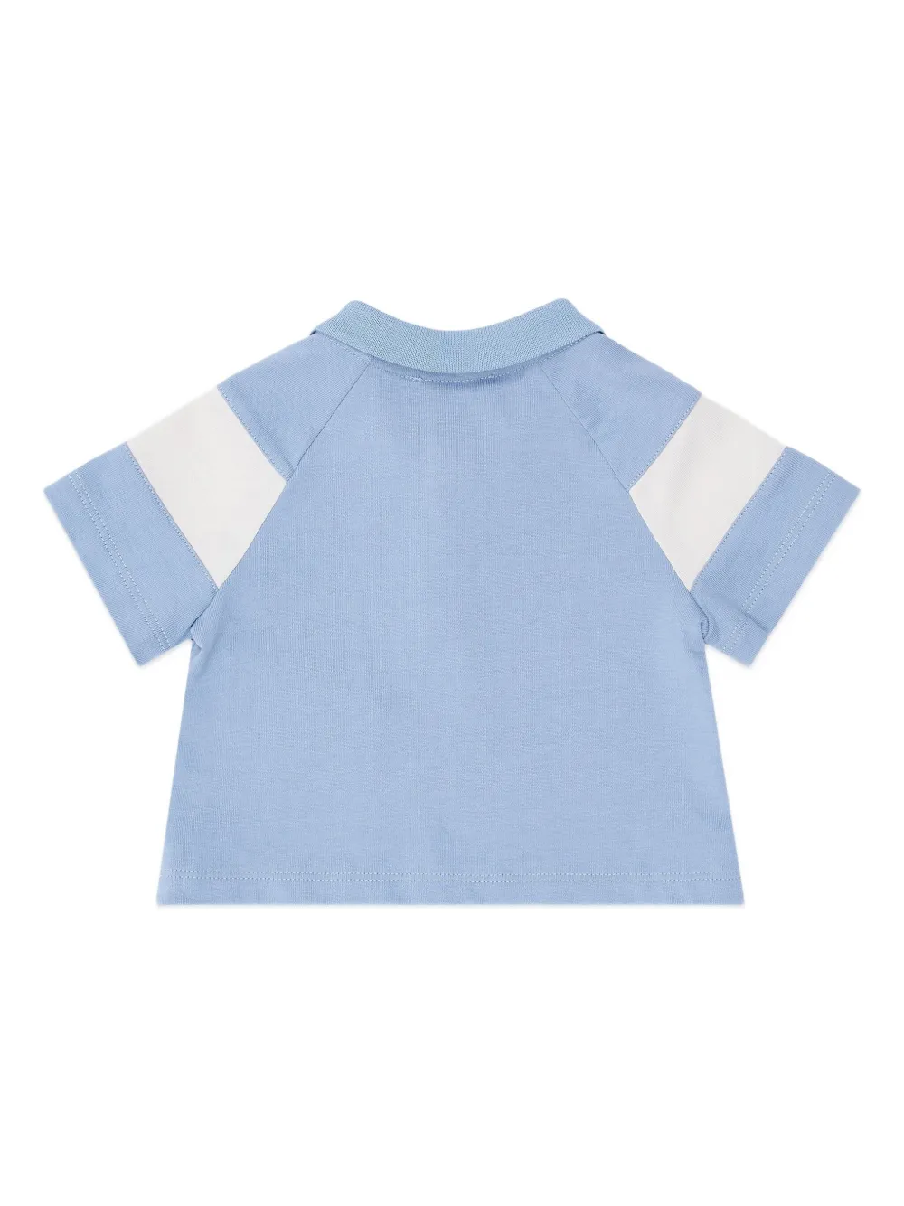 Emporio Armani Kids embroidered-logo polo shirt Blauw