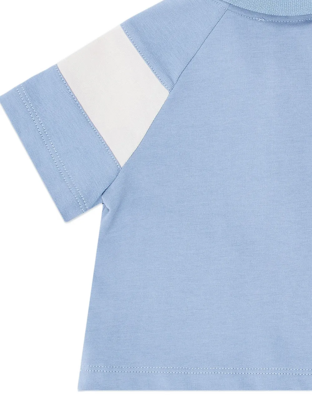 Emporio Armani Kids embroidered-logo polo shirt Blauw