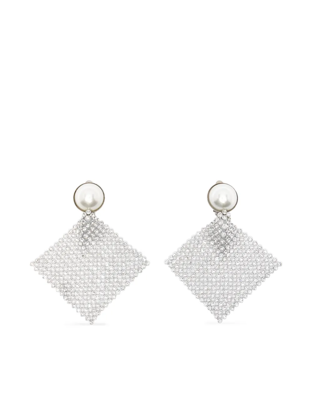 Rosantica Frizz embellished clip-on earrings - Silber
