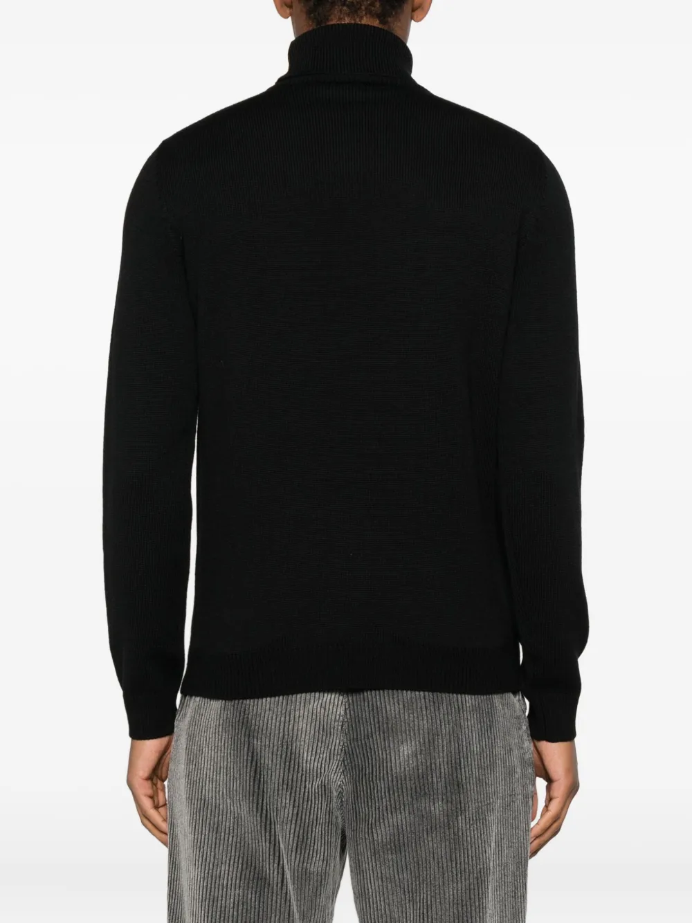 Roberto Collina turtleneck merino wool sweater Zwart