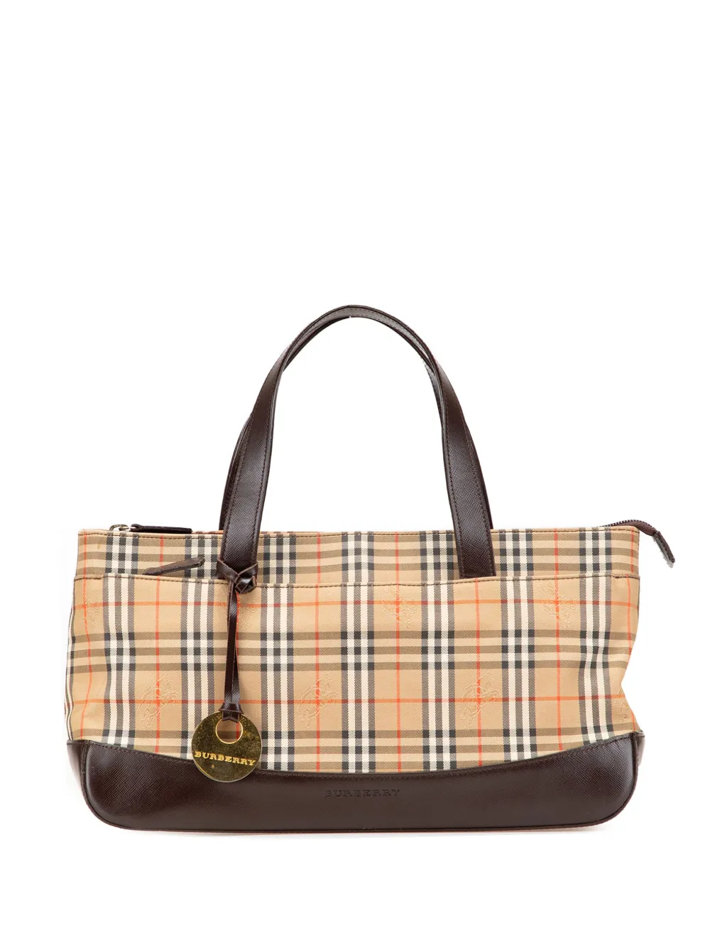 Burberry Pre-Owned 2000-2017 Haymarket Check Canvas handbag - ブラウン Burberry Pre-Owned 2000-2017 Haymarket Check Canvas handbag - ブラウン