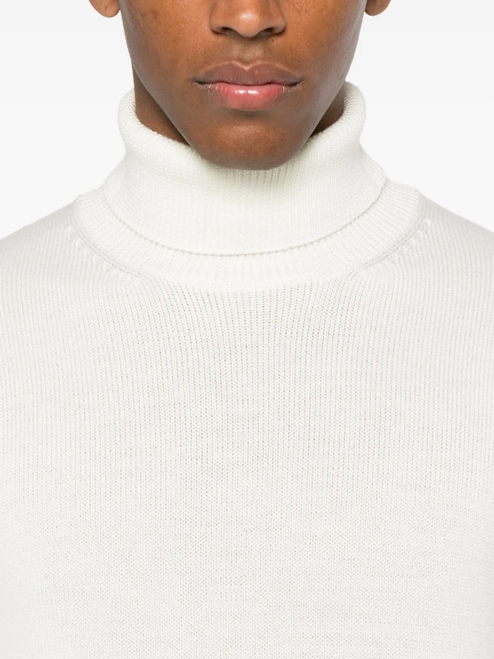 Roberto Collina turtleneck merino wool sweater Beige