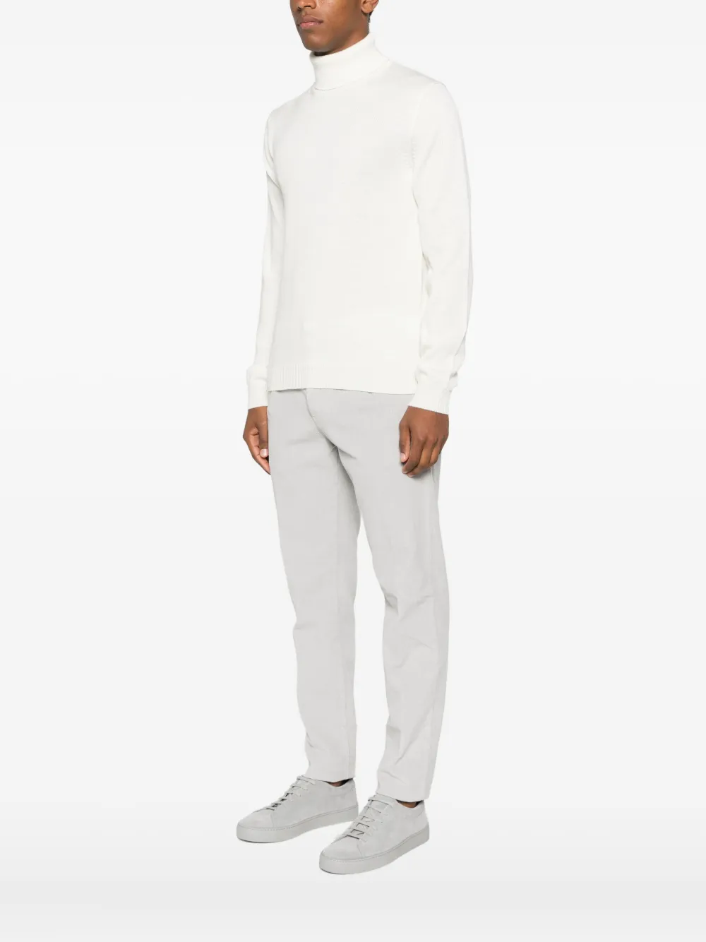 Roberto Collina turtleneck merino wool sweater Beige