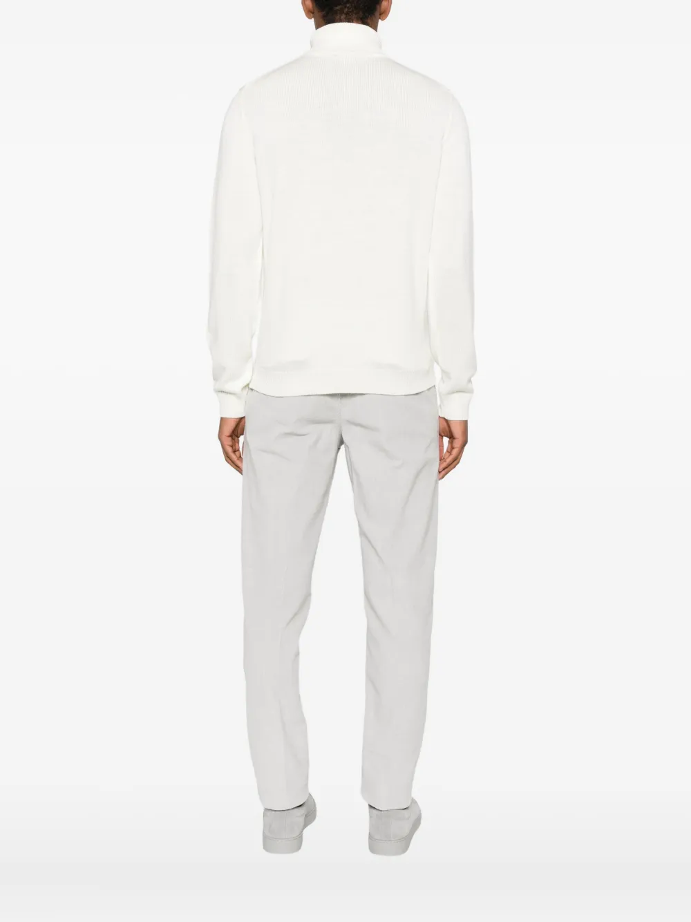 Roberto Collina turtleneck merino wool sweater Beige