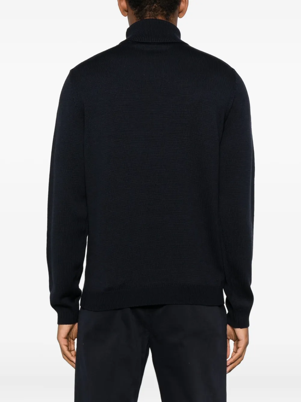 Roberto Collina turtleneck merino wool sweater Blauw