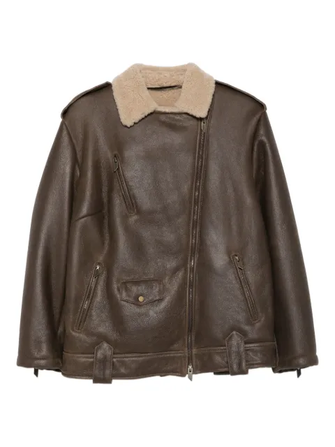 Salvatore Santoro leather zip-up jacket