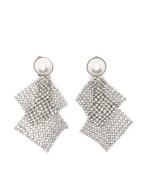 Rosantica Frizz embellished clip-on earrings