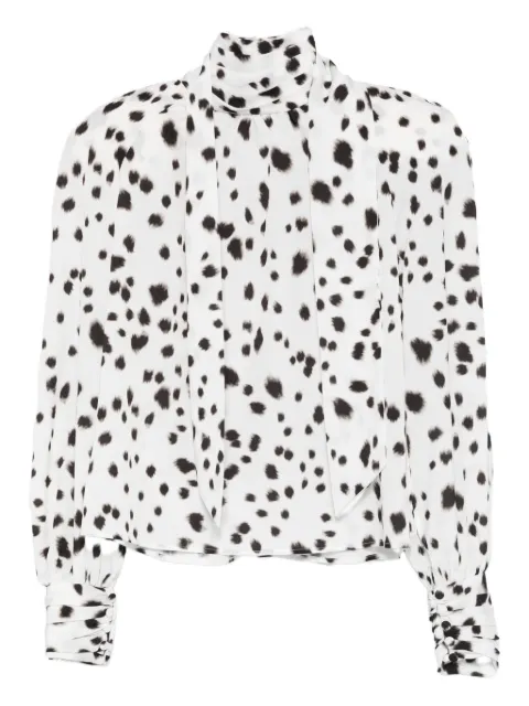 Rowen Rose dalmatian-pattern blouse