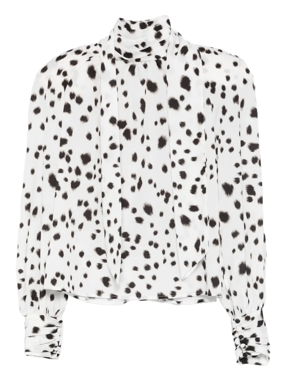 Rowen Rose blusa con estampado de dálmata | blanco | Image 1
