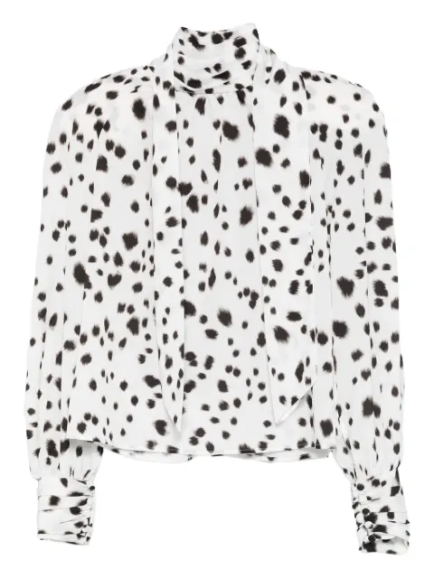 Rowen Rose 달마시안 패턴 블라우스