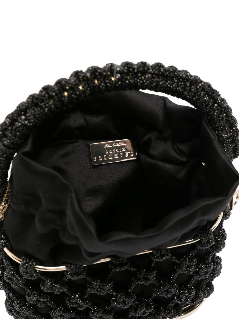 Rosantica Holli Nodi mini bucket-tas verfraaid met kralen Zwart