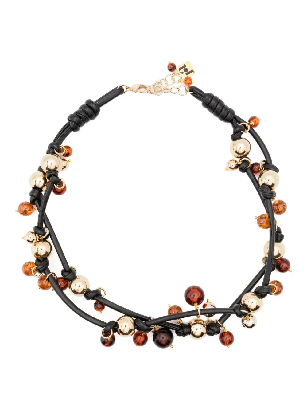 Rosantica Cord Beaded Necklace In Multi